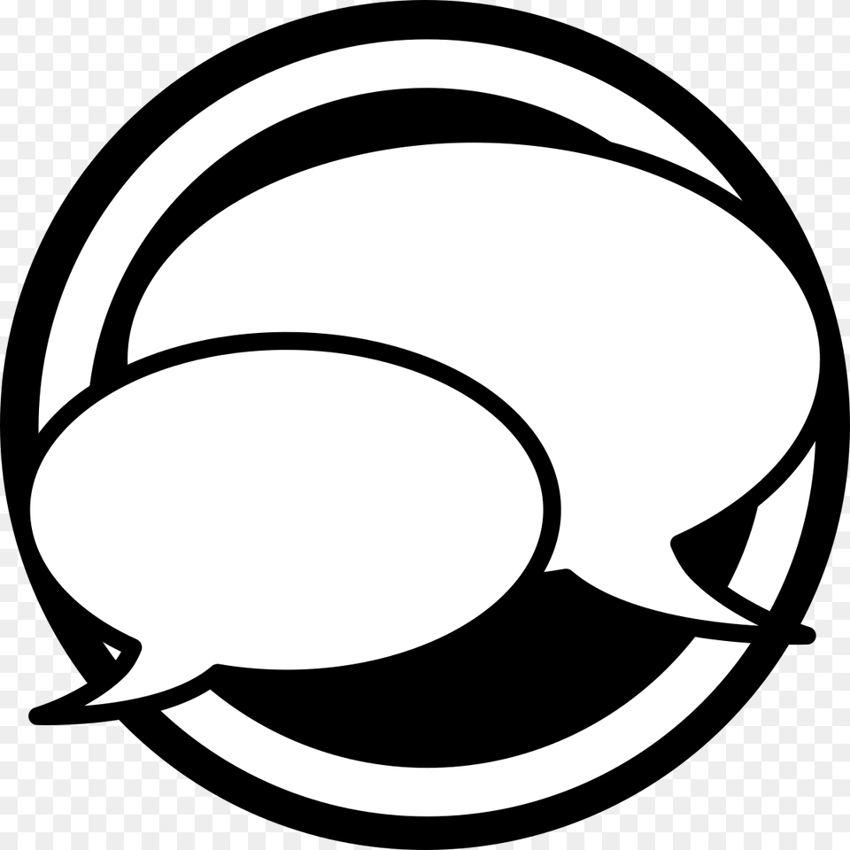 Talk Icon, Stencil Free Png