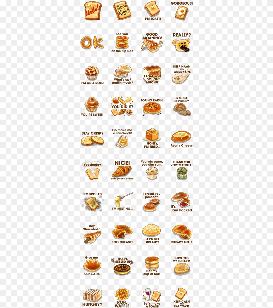 Talk Using Baker39s Joke Stickers Including Toastrye Line, Menu, Text, Person Png Image