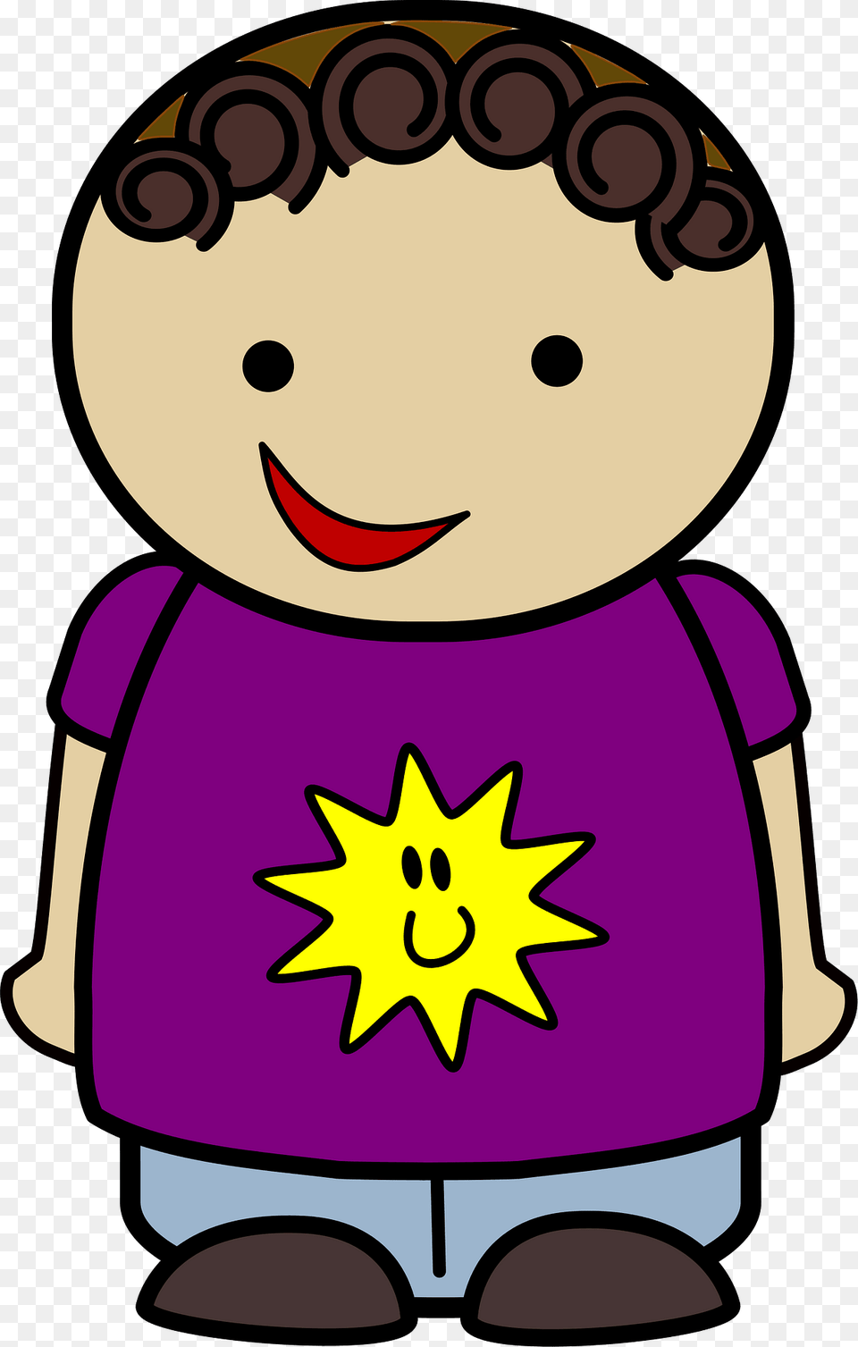 Talking Boy Sun Shirt Clipart, Bag, Baby, Person Free Transparent Png
