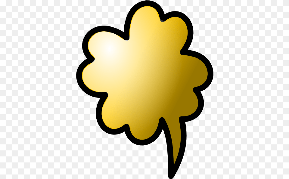 Talking Cloud Icon Clip Art Gold Transparent Background Message Bubble, Leaf, Plant, Animal, Fish Free Png