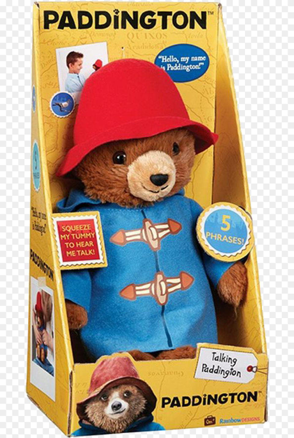 Talking Paddington The Bear Soft Toy 0 Paddington Bear Movie Toy, Plush, Teddy Bear, Animal, Mammal Free Png Download