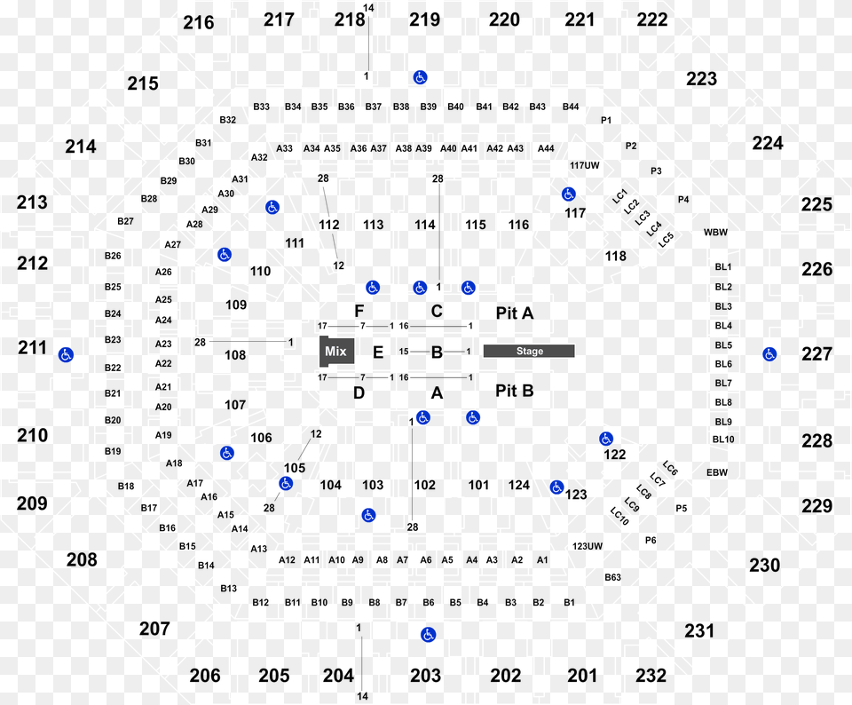 Talking Stick Arena Seating Chart Section 101 Row, Cad Diagram, Diagram Free Png Download