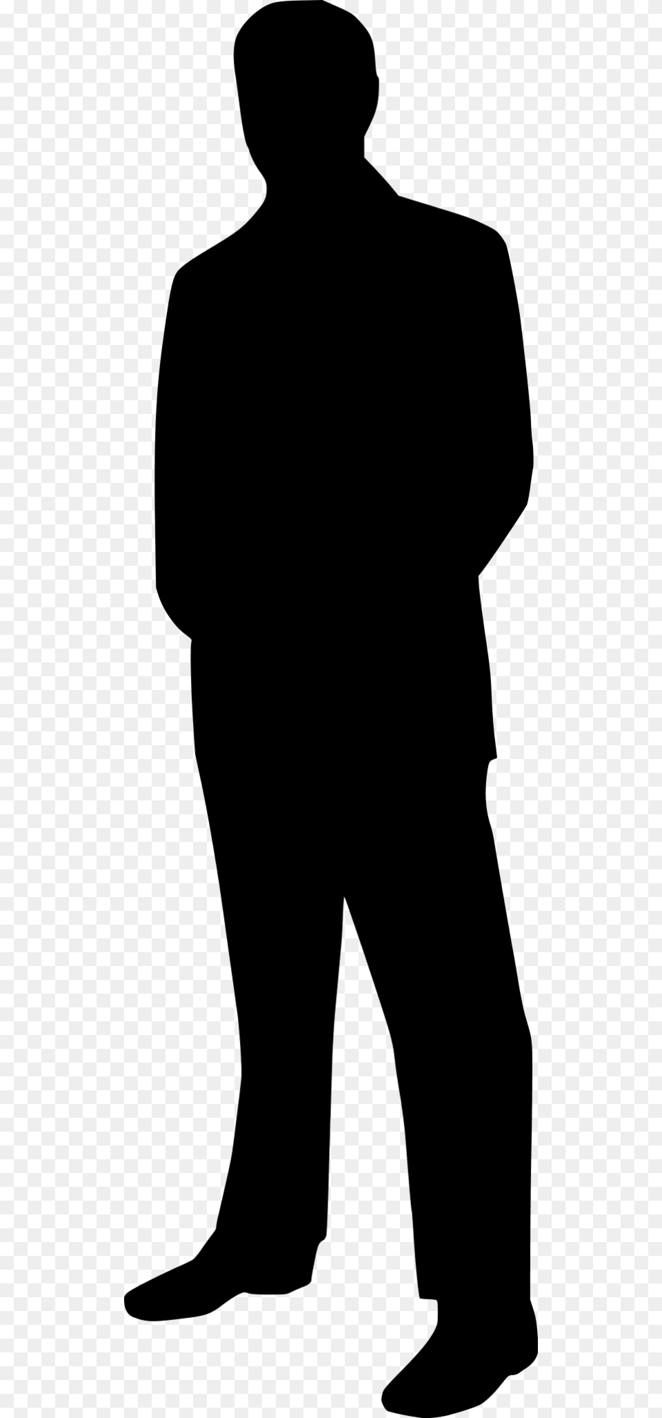 Tall Clipart Stand Tall Shadow Of Man No Background, Gray Png Image