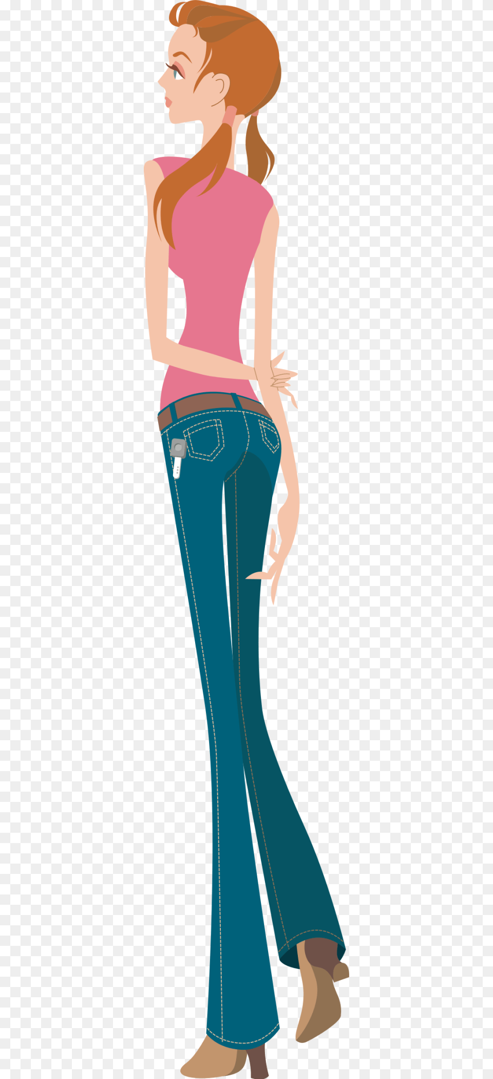Tall Girl Clipart, Clothing, Jeans, Pants, Adult Free Png