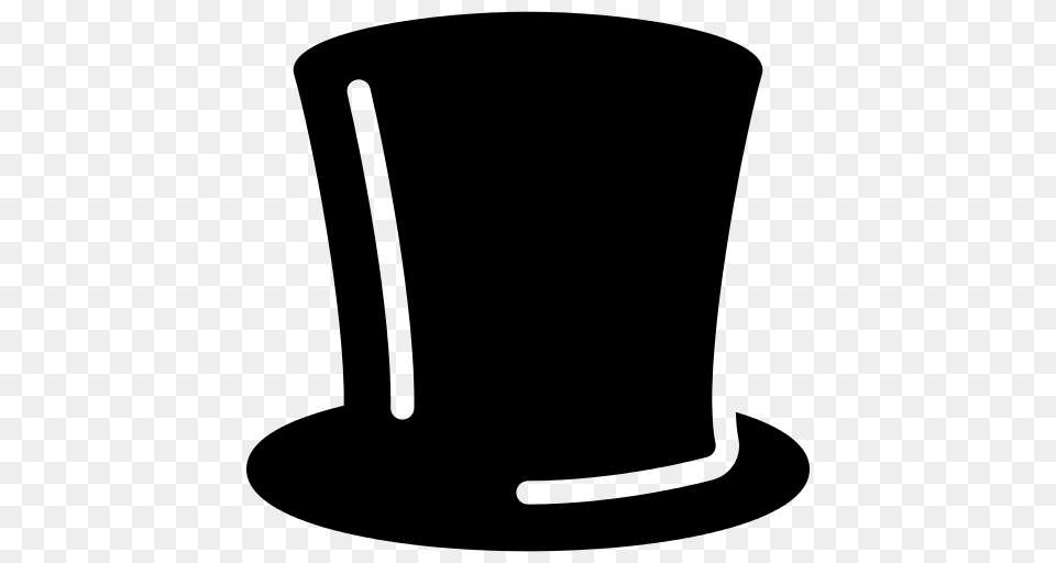 Tall Hat Gentleman Icon, Gray Free Png