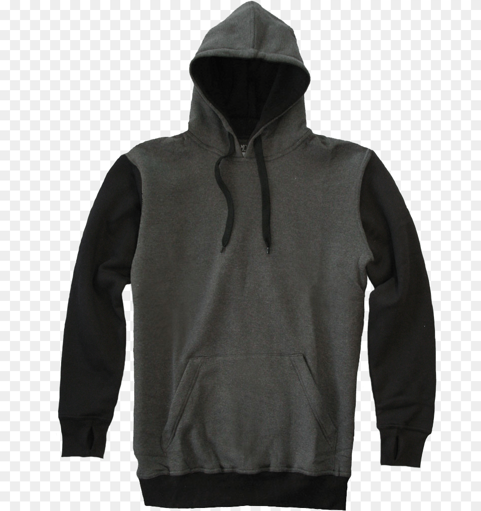 Tall Hood Dk Grey Body Blk Sleeve, Clothing, Hoodie, Knitwear, Sweater Free Transparent Png