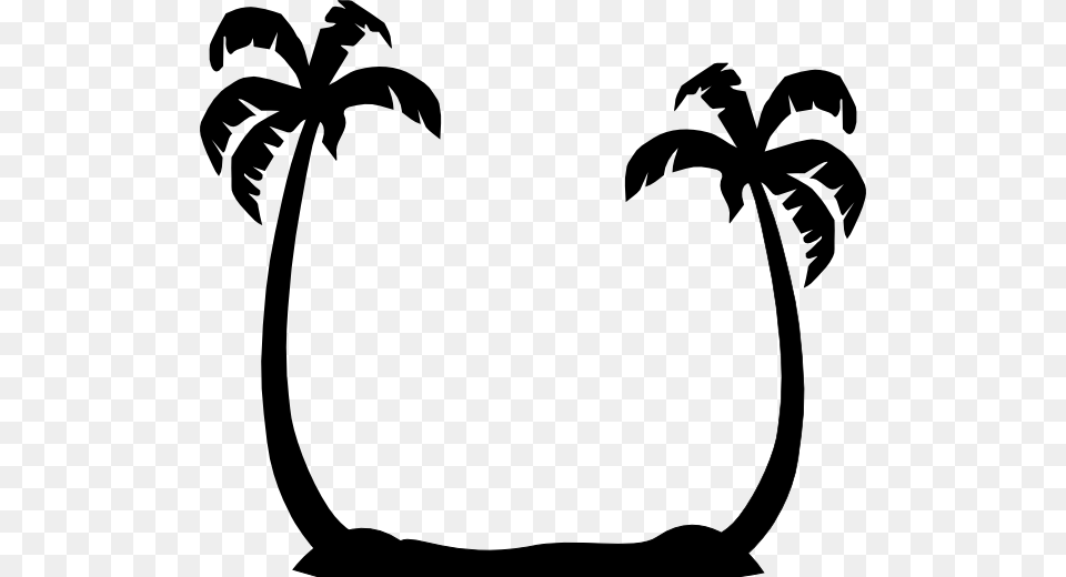 Tall Palm Trees Clip Art, Palm Tree, Plant, Silhouette, Stencil Free Transparent Png