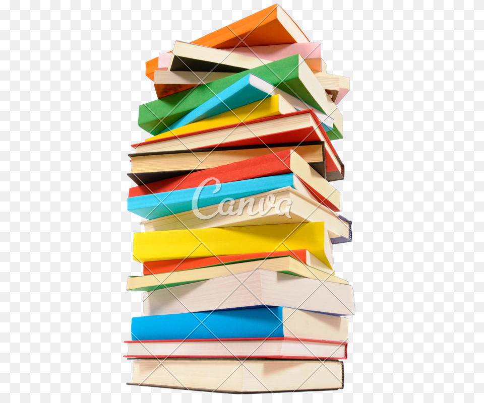 Tall Pile Of Books, Book, Publication, Indoors, Library Png