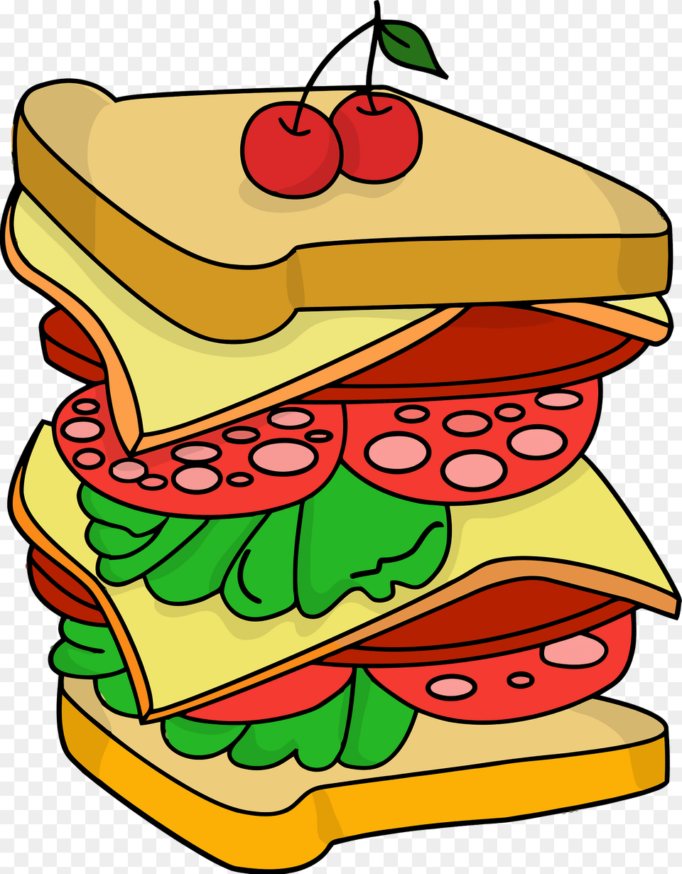 Tall Sandwich Clipart, Lunch, Meal, Food, Weapon Png