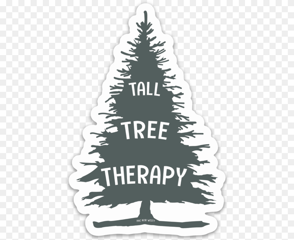 Tall Tree Therapy Sticker Christmas Tree, Plant, Stencil, Christmas Decorations, Festival Free Png Download