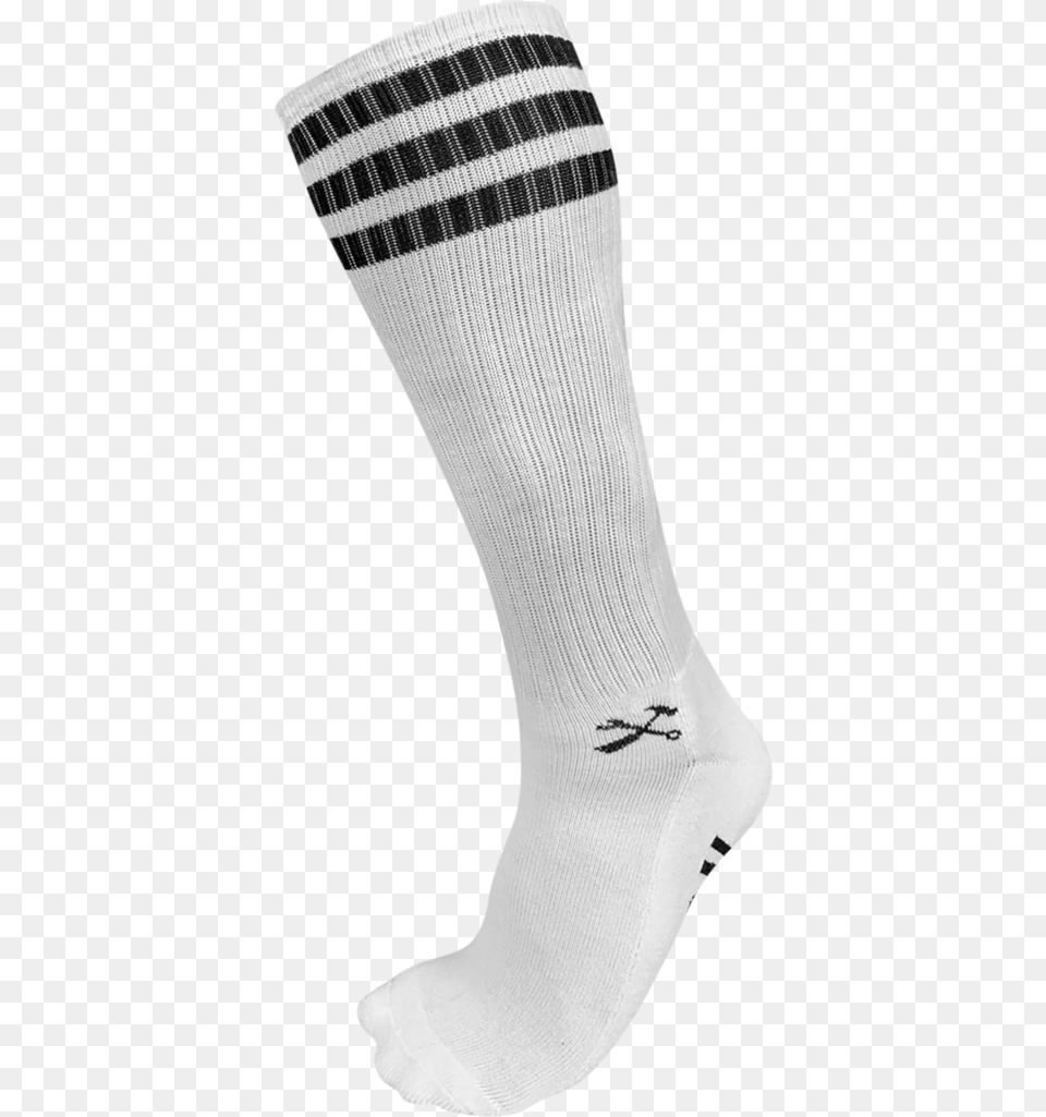 Tall White Classic Stripe Socks Solid, Clothing, Hosiery, Sock Free Png