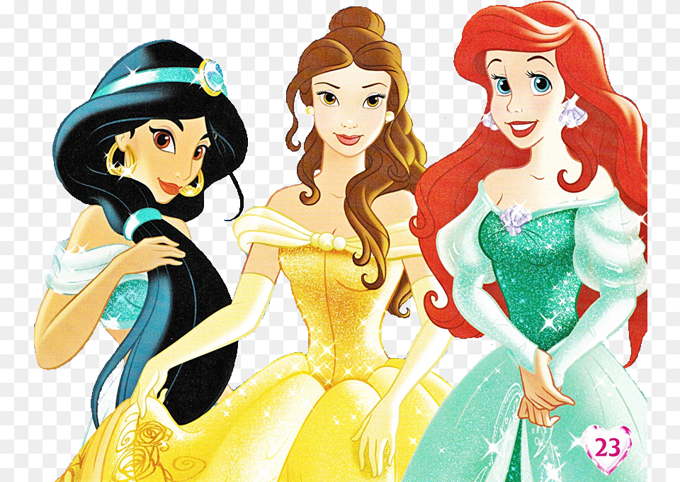 Taller De Cliparts Disney Princess Jasmine Belle Ariel, Book, Publication, Comics, Baby Free Transparent Png