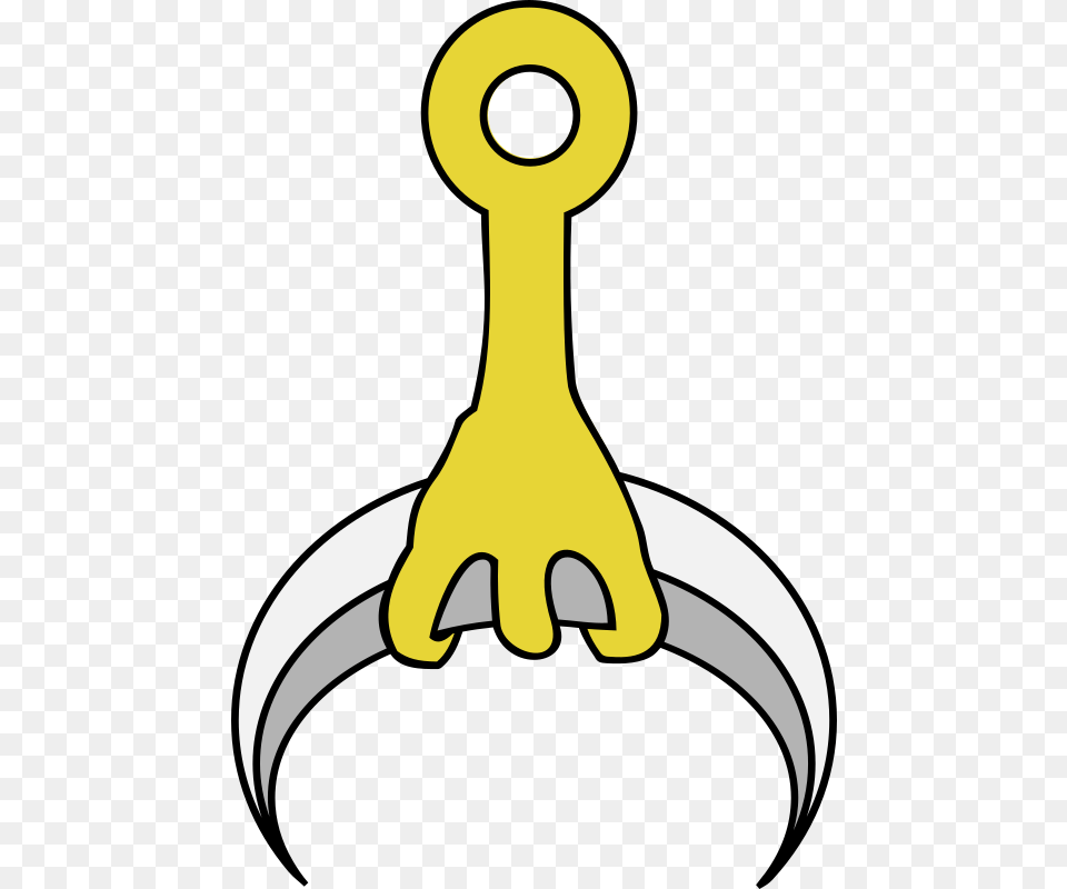 Talon Holding Crescent Moon Herb Naka Nad Noteci, Electronics, Hardware, Person, Key Free Png Download