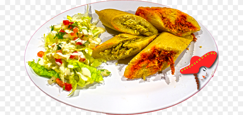 Tamales Downtown Sacramento Linda39s Mexican Food, Food Presentation, Lunch, Meal, Plate Png Image
