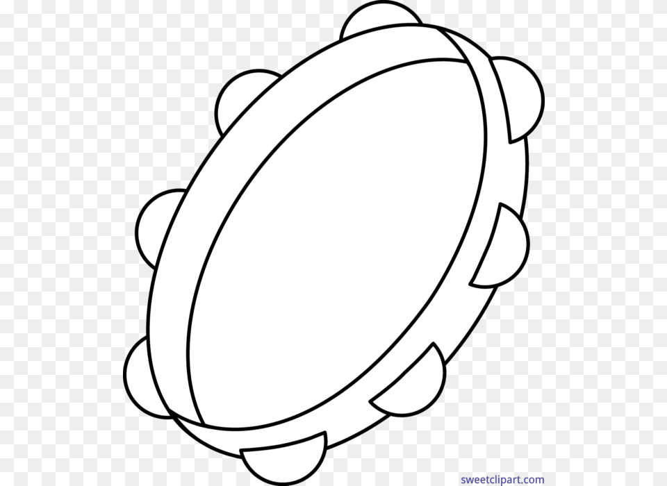 Tambourine Lineart Clip Art, Drum, Musical Instrument, Percussion Free Png Download