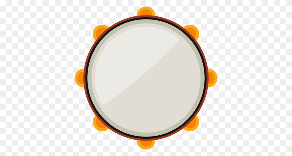 Tambourine Musical Instrument Icon, Oval, Mirror Png Image