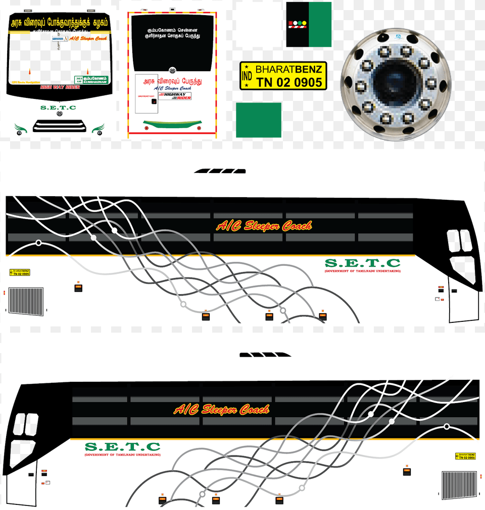 Tamil Nadu Bus Livery For Bus Simulator Indonesia, Computer Hardware, Electronics, Hardware Free Png