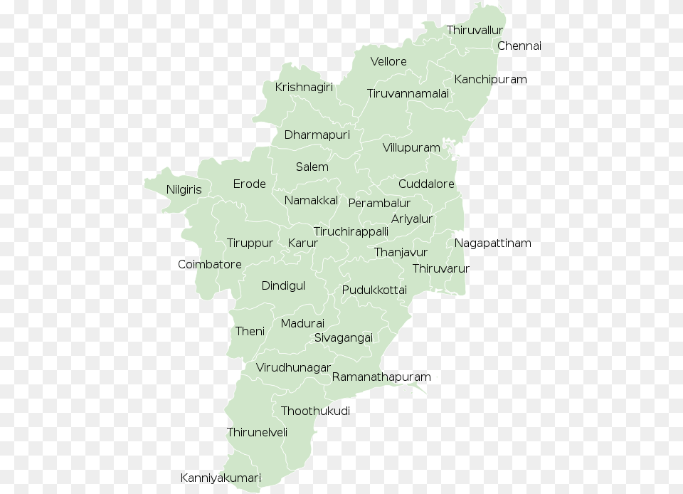 Tamil Nadu District Map 2019, Atlas, Chart, Diagram, Plot Png Image