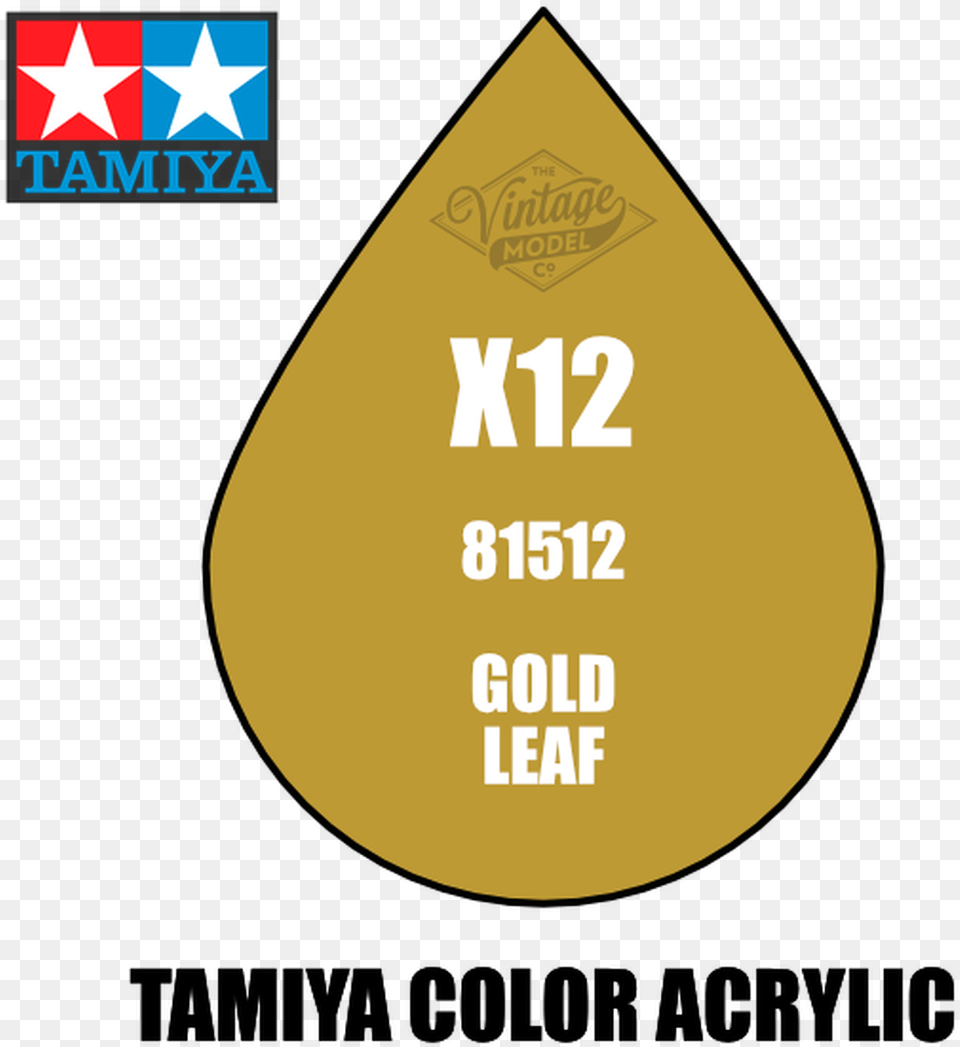 Tamiya Mini X 12 Gold Leaf 10ml Acrylic Paint Sign, Droplet, Astronomy, Moon, Nature Free Png