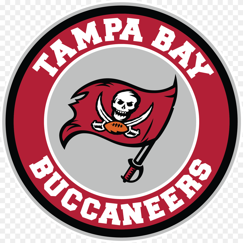 Tampa Bay Buccaneers Circle Logo Vinyl Decal Sticker 5 Sizes Logo Tampa Bay Buccaneers, Emblem, Symbol, Face, Head Free Png