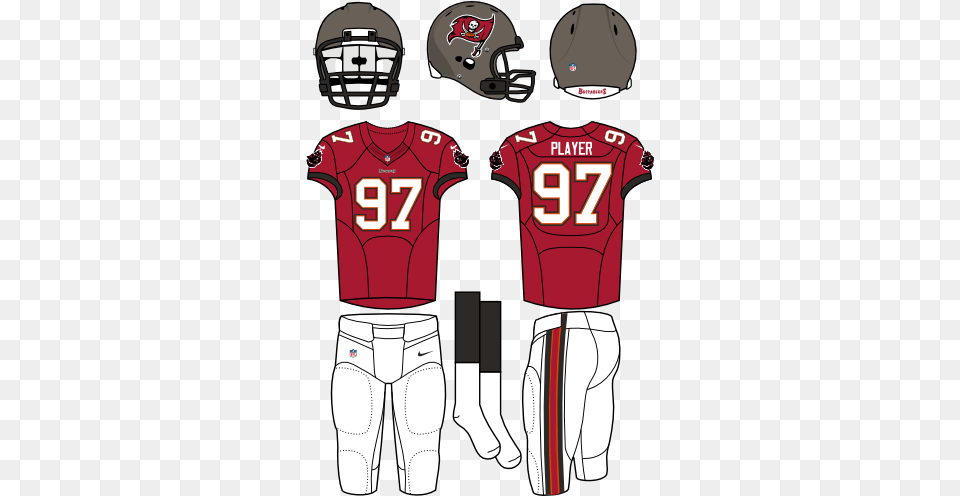 Tampa Bay Buccaneers Home Uniform National Football League Baltimore Ravens Home Uniforms, Clothing, Helmet, Shirt, People Png