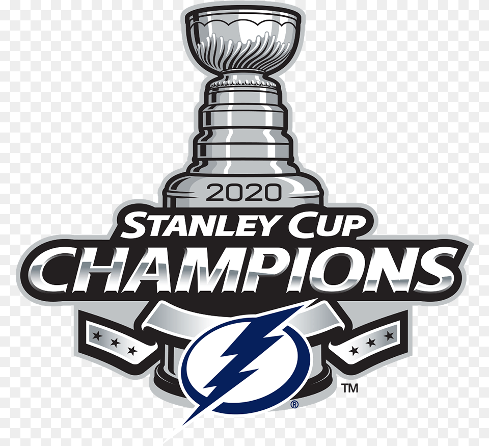 Tampa Bay Lightning Champion Logo Penguins Stanley Cup 2017 Logo, Trophy, Device, Grass, Lawn Free Png