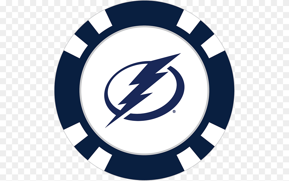 Tampa Bay Lightning Poker Chip Ball Marker, Logo, Emblem, Symbol Free Transparent Png