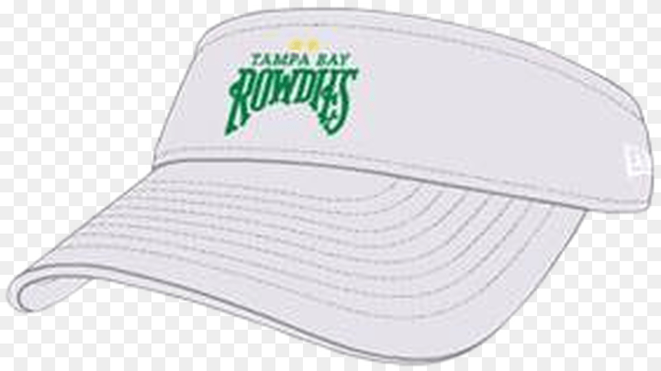Tampa Bay Rowdies New Era White Visor For Baseball, Baseball Cap, Cap, Clothing, Hat Free Png