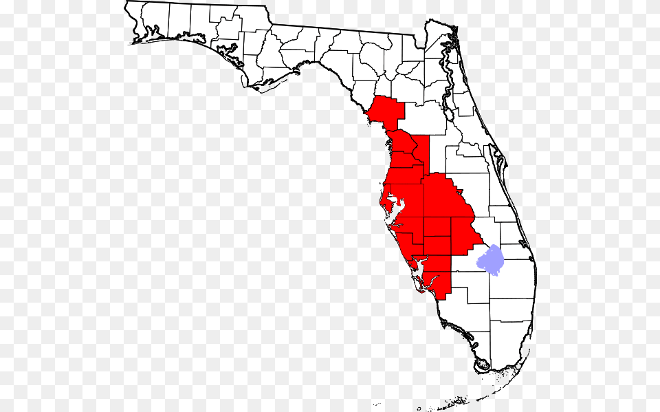 Tampa Florida Werewolf Tallahassee Location In Florida, Chart, Plot, Map, Person Png Image