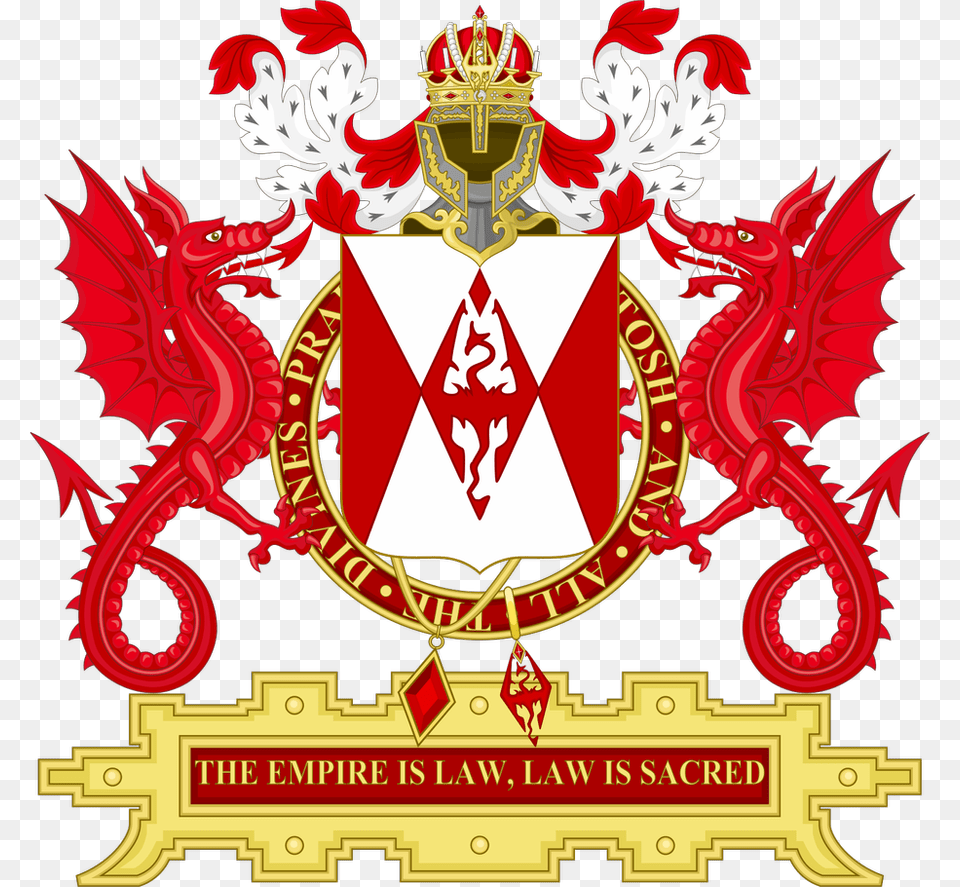 Tamriel Empire Coat Of Arms, Emblem, Symbol, Logo, Animal Png Image