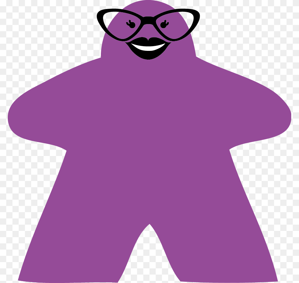 Tamz Meeple Purple Meeple, Accessories, Glasses, Person, Face Free Png Download