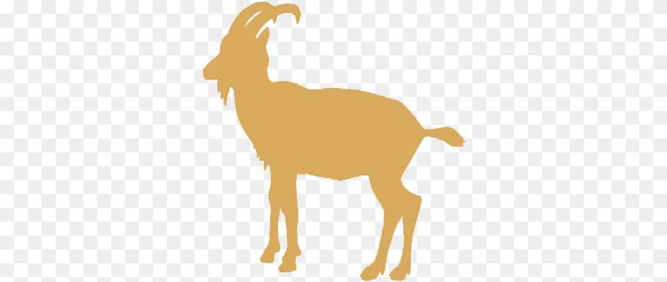 Tan Goat Logo Goat Silhouette, Livestock, Animal, Mammal, Baby Png Image
