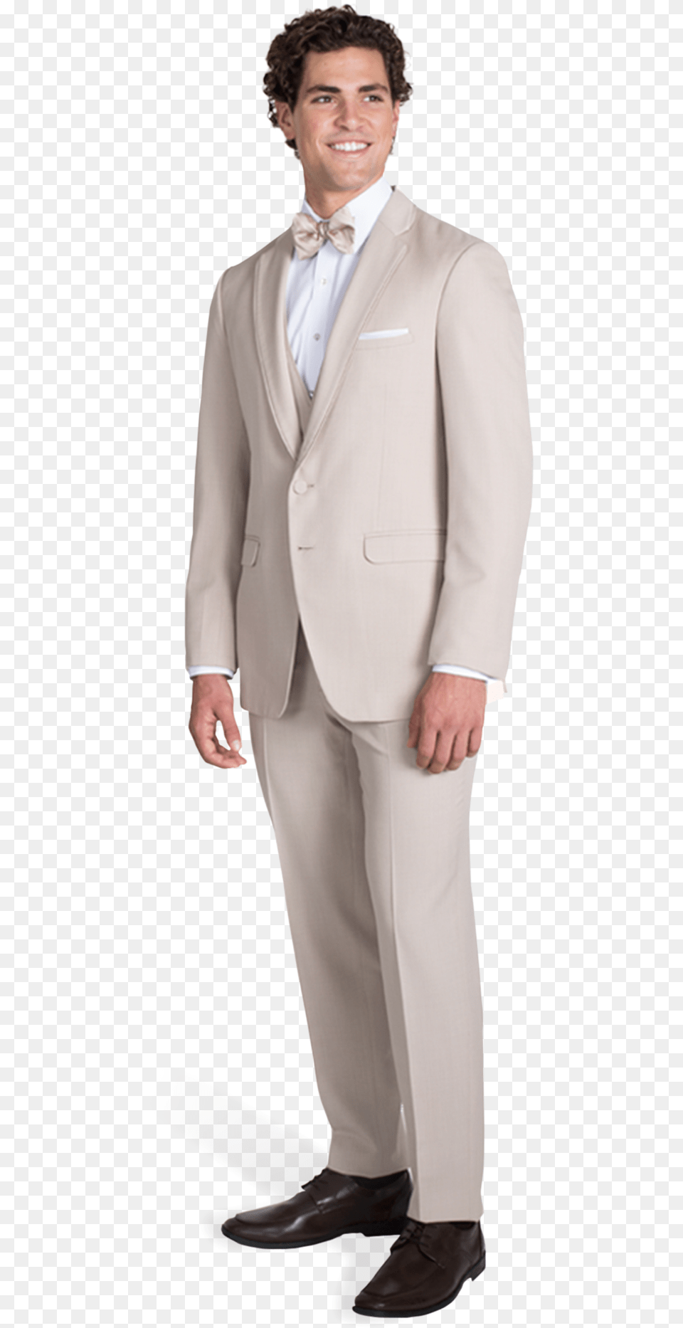 Tan Notch Lapel Suit Tuxedo, Clothing, Formal Wear, Coat, Tie Free Png