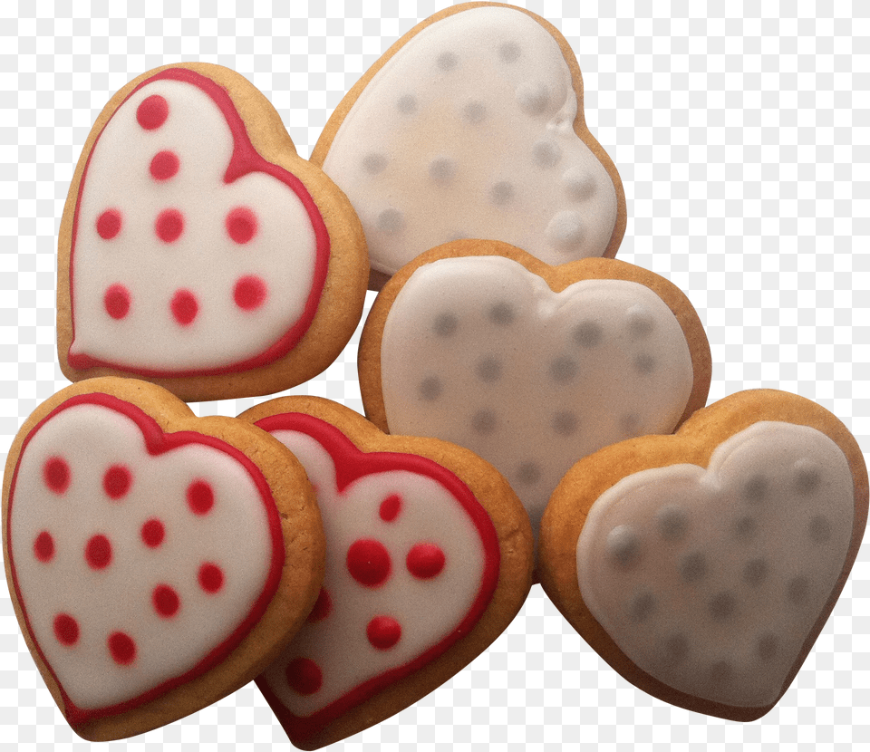 Tan Red Heart Cookies Polyvore Moodboard Filler Aesthetic, Cream, Dessert, Food, Icing Png