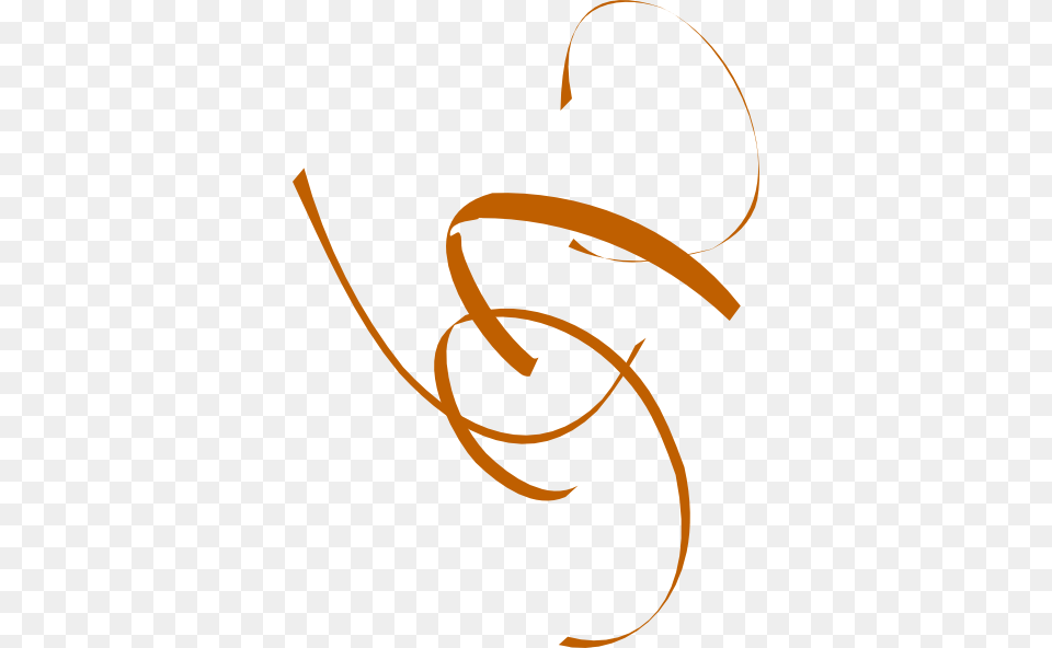 Tan Swirl Lg Clip Art, Handwriting, Text, Calligraphy, Bow Free Png