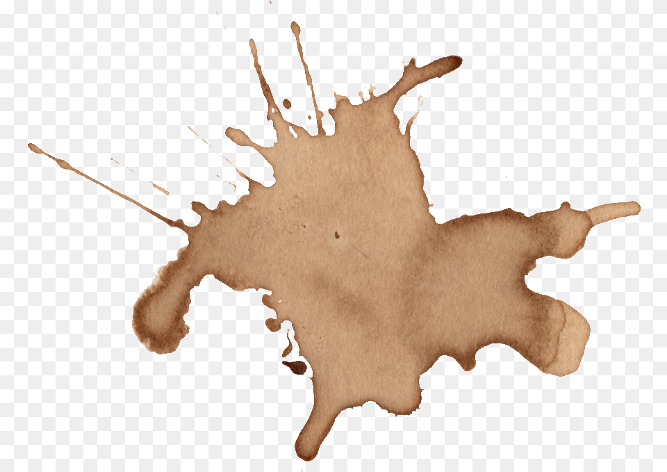 Tan Watercolor Splash Watercolor Coffee Stain, Beverage, Milk Free Png
