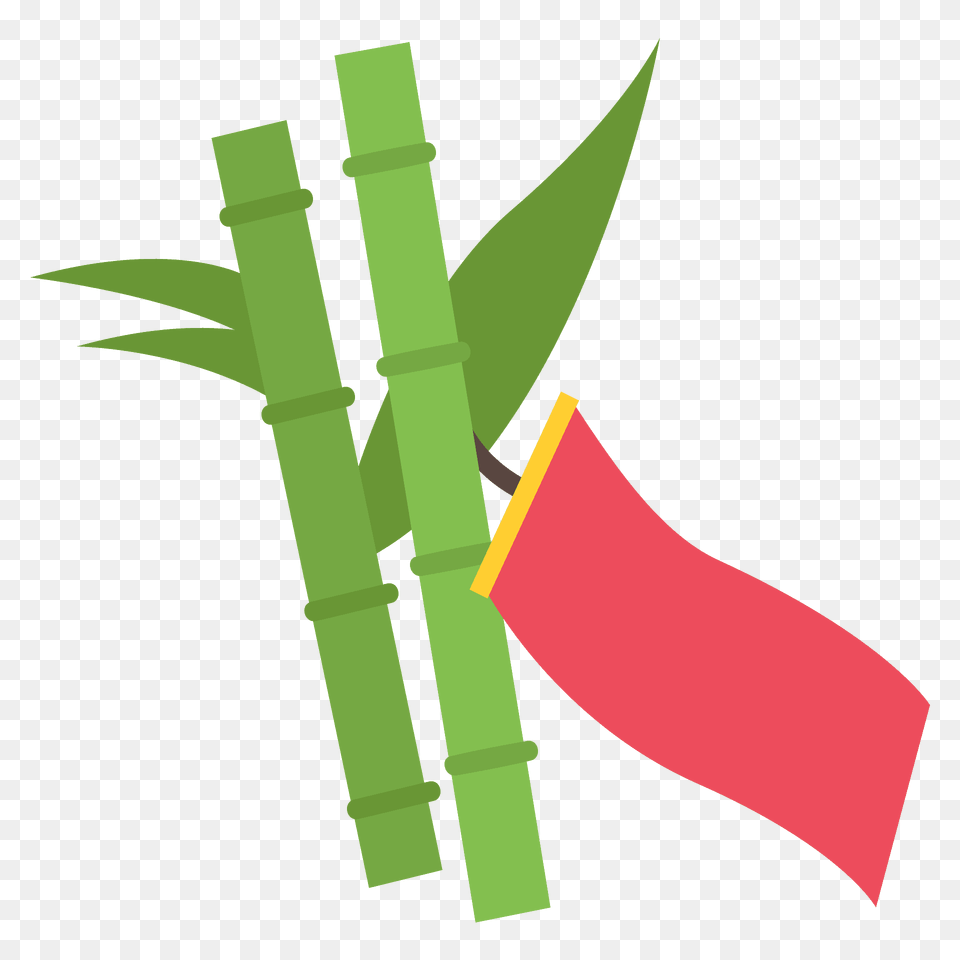 Tanabata Tree Emoji Clipart, Bamboo, Plant, Bamboo Shoot, Food Free Png