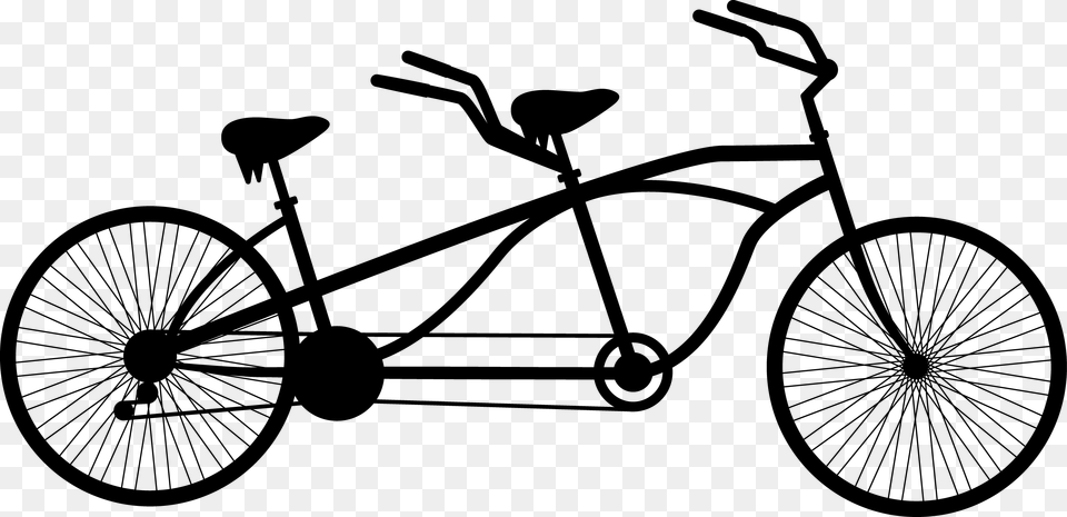 Tandem Bicycle Cycling Clip Two Person Bike Vector, Gray Free Transparent Png