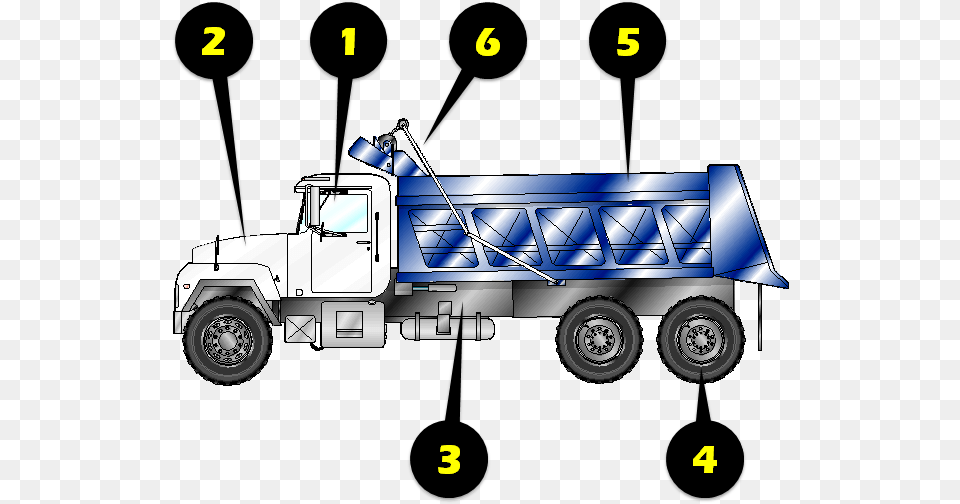 Tandem Dump Truck Inspection Illustration, Trailer Truck, Transportation, Vehicle, Machine Free Png Download