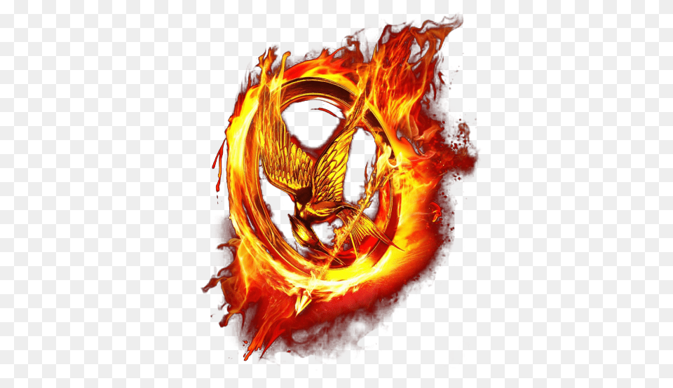 Tangerine Mockingjay Pin On Fire, Flame, Bonfire Png