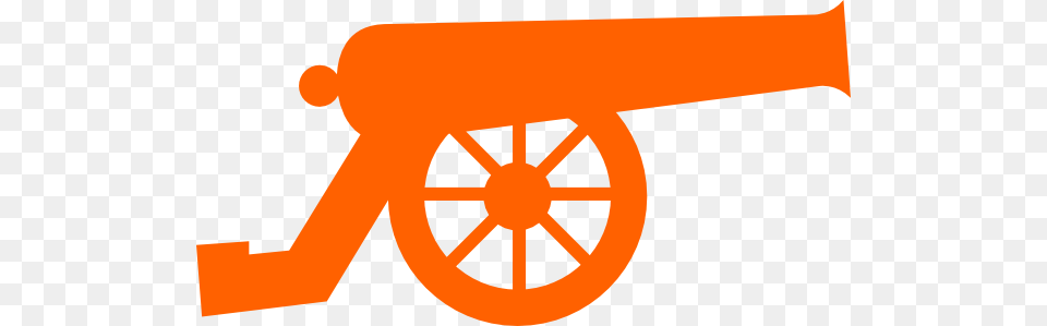 Tangerine Cannon Clip Art, Weapon, Machine, Wheel Free Png