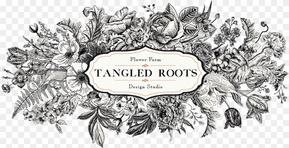 Tangle Roots Logo Vnewtextfinalblacklines Forweb, Art, Floral Design, Graphics, Pattern Png Image