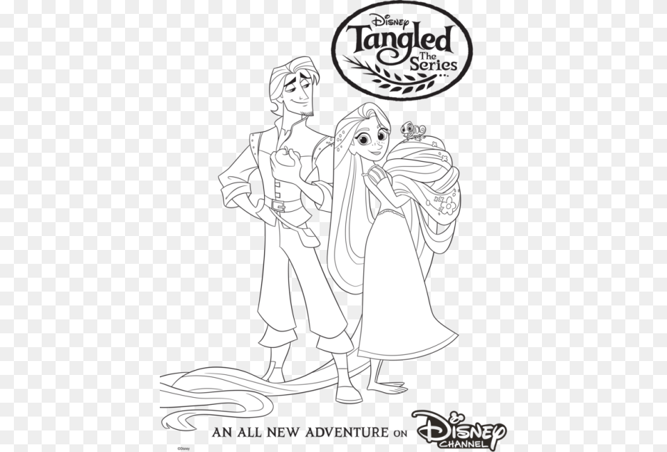 Tangled Adventure Coloring Pages, Book, Publication, Comics, Adult Free Png