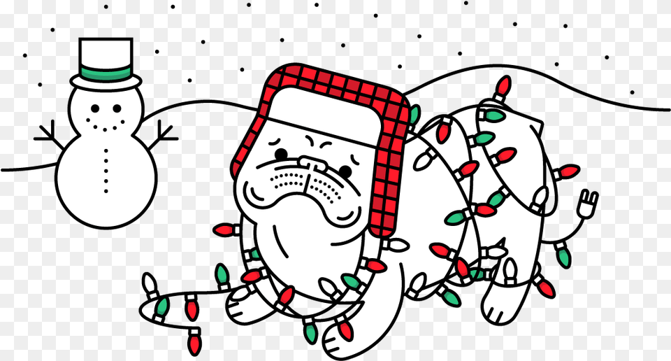 Tangled Christmas Lights Cartoon, Nature, Outdoors, Winter, Snow Png Image