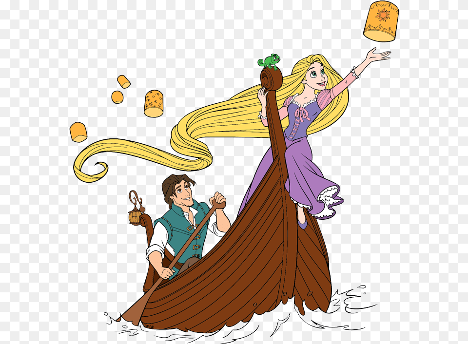 Tangled Clip Art Disney Rapunzel And Flynn Clipart, Book, Publication, Comics, Person Png
