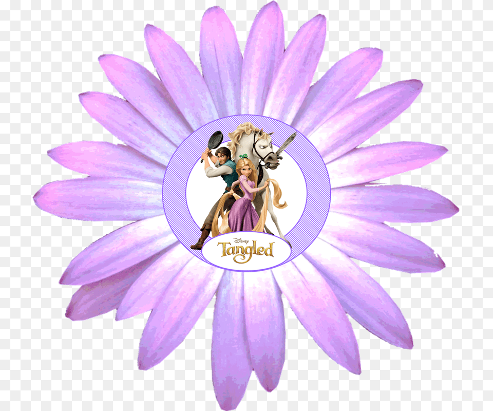 Tangled Party Toppers Or Printable Candy Bar Labels Tangled Disney, Plant, Daisy, Flower, Person Png