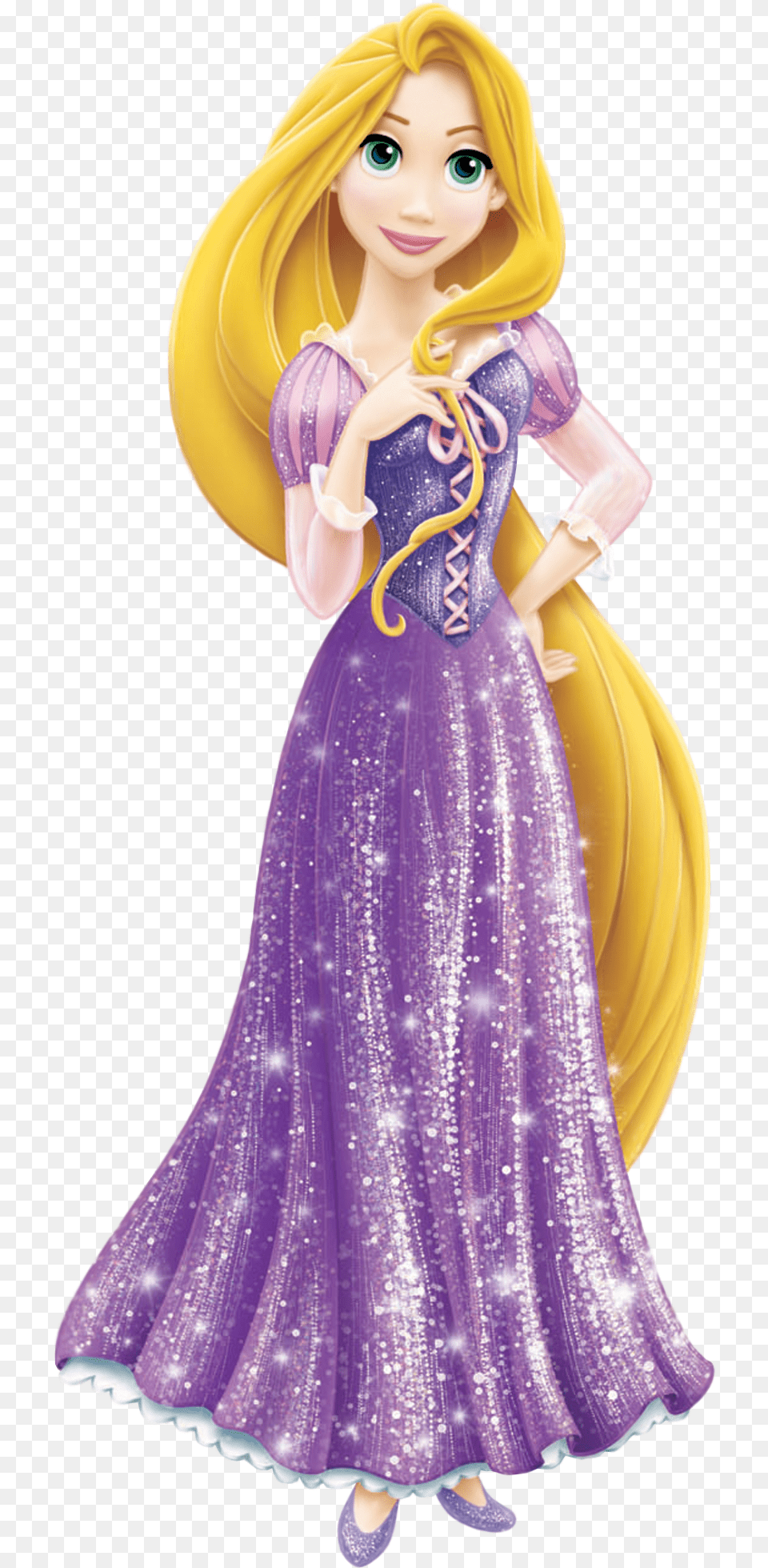 Tangled Rapunzel Costume Dress Disney Princess, Figurine, Doll, Toy, Clothing Png Image