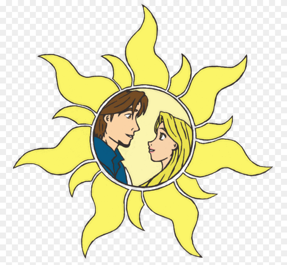 Tangled Sun No Background By Liayso Graphic Transparent Background Tangled Clipart, Person, Face, Head, Logo Free Png Download