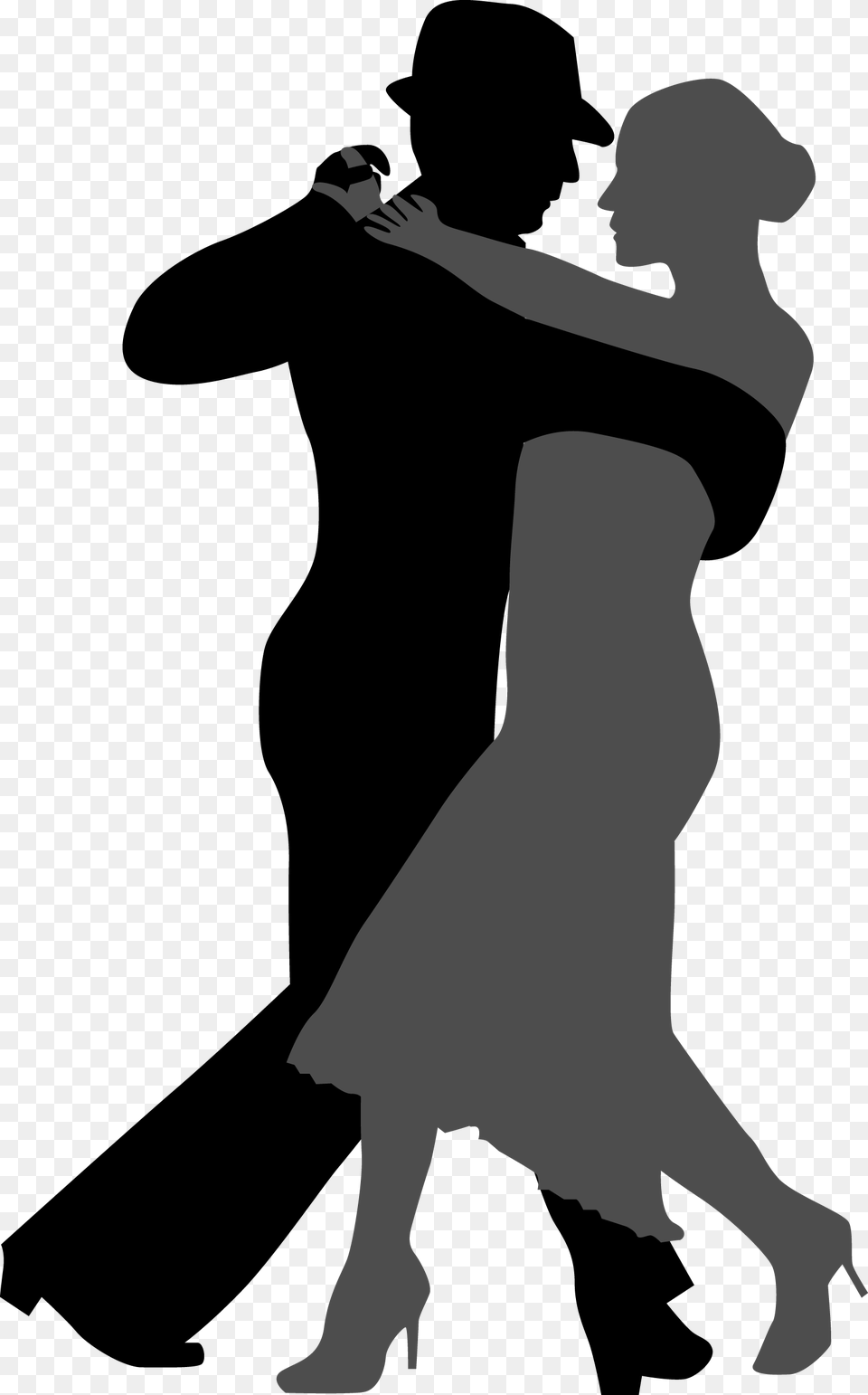 Tango Ballroom Silhouette Two Two People Dancing Silhouette, Dance Pose, Leisure Activities, Person, Face Free Transparent Png