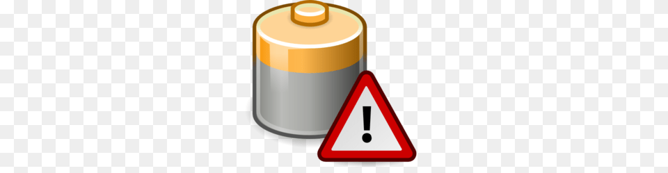 Tango Battery Caution Clipart, Sign, Symbol Free Png